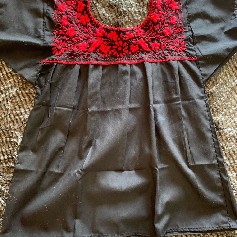 Hand-Embroidered by Artist in Mexico | Blouse